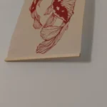 1 poster wall decoration poster wall art vintage red koi poster canvas painting wall art living room office decoration frameless