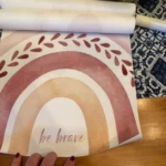 Bohemian Style Rainbow Series Canvas Painting Pink Sun Love Heart Cosy Wall Art Girls Bedroom Trend Decoration Unframed Poster