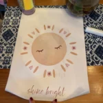 Bohemian Style Rainbow Series Canvas Painting Pink Sun Love Heart Cosy Wall Art Girls Bedroom Trend Decoration Unframed Poster