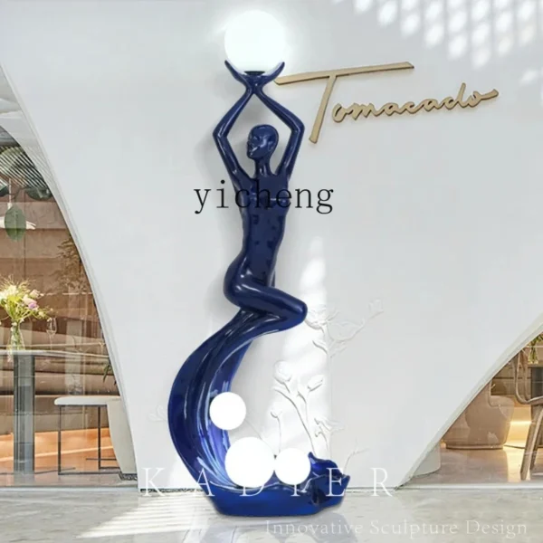 ZC Creative Art Sculpture Floor-to-Floor Ornament Home Furnishing Homestay Exhibition Hall Window Abstract Ornament