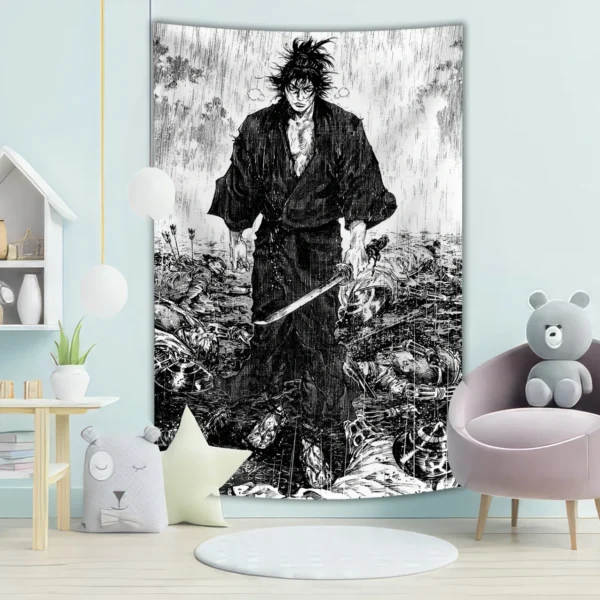 Vagabond Manga Poster Sticky Posters Retro Kraft Paper Sticker DIY Room Bar Cafe Aesthetic Art Wall Painting wall tapestry