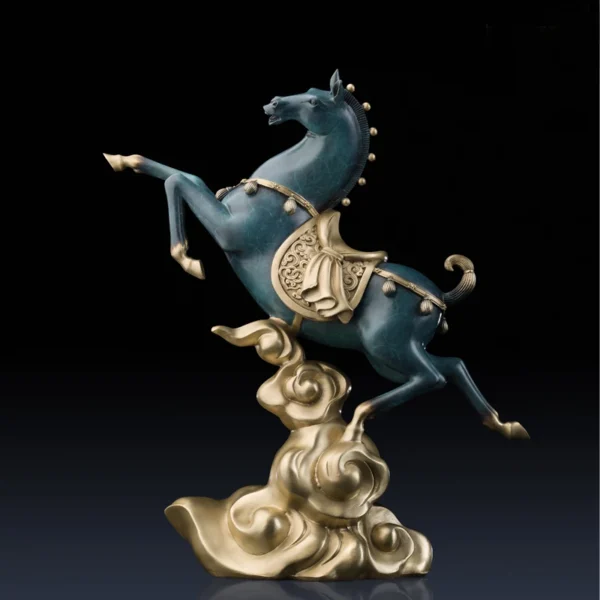 high grade Good luck CHINA Royal Wealth Fortune horse HOME OFFICE BAR CLUB decoration bring wealth money bronze Sculpture