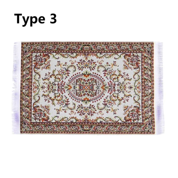 Toy Turkish Style Mini House Decor Floor Coverings Miniature Weaving Rug Doll Accessories Dollhouse Carpet